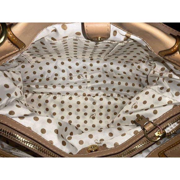 Coach Penelope Beige Leather Turn-lock Carryall Satchel Bag F16531 - Picture 14 of 16